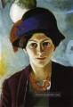 Porträt der Künstler Ehefrau Elisabeth mit einem Hut Fraudes Kunstlersmi August Macke